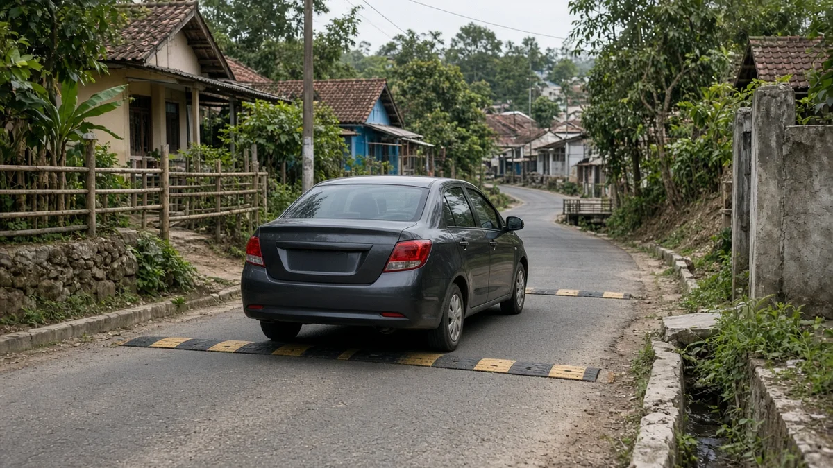 Foto sedan dengan bagasi terbuka berisi koper yang tertata rapi