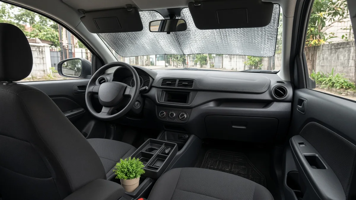Foto kabin city car yang rapi dengan organizer di belakang jok